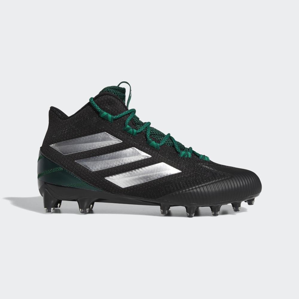 Adidas Men's Freak Carbon Mid Football Boots Black/White/Dark Green Ireland EE7138